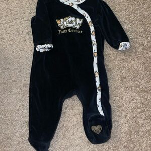 Juicy Couture Black and Gold Kids Footie